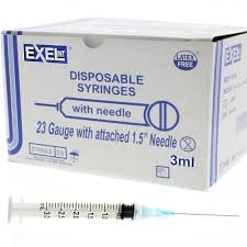 3cc Syringe with 23 gauge - Pack of 10